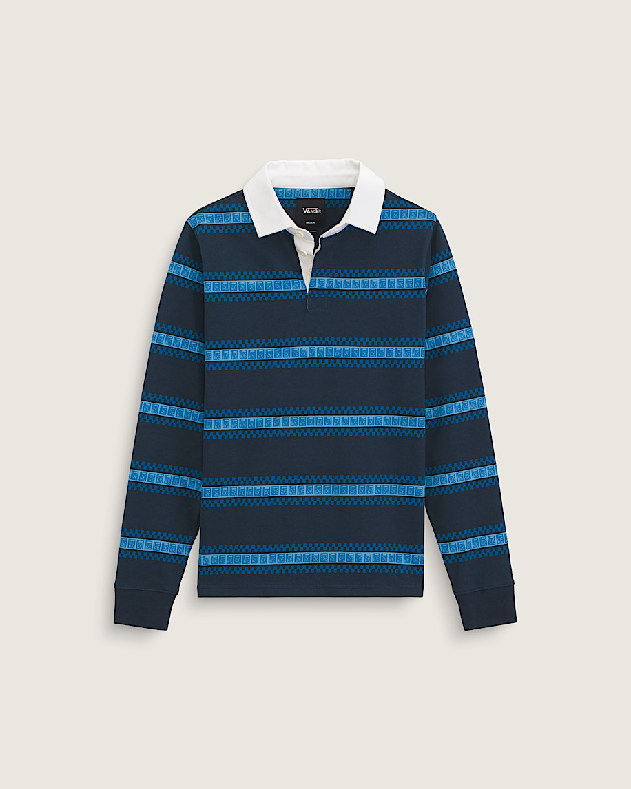 Kids V Rugby Long Sleeve Shirt VANS Dress Blues HERO