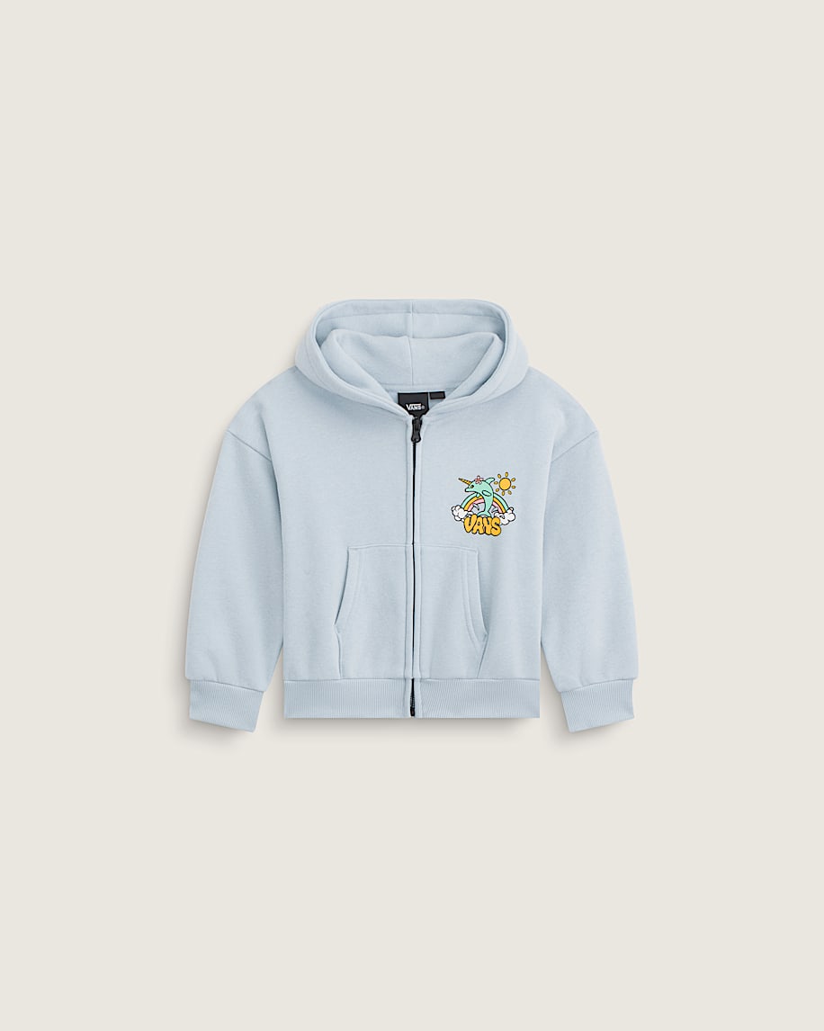 Little Kids Flippercorn Zip Hoodie VANS Soft Slate Blue ALT1