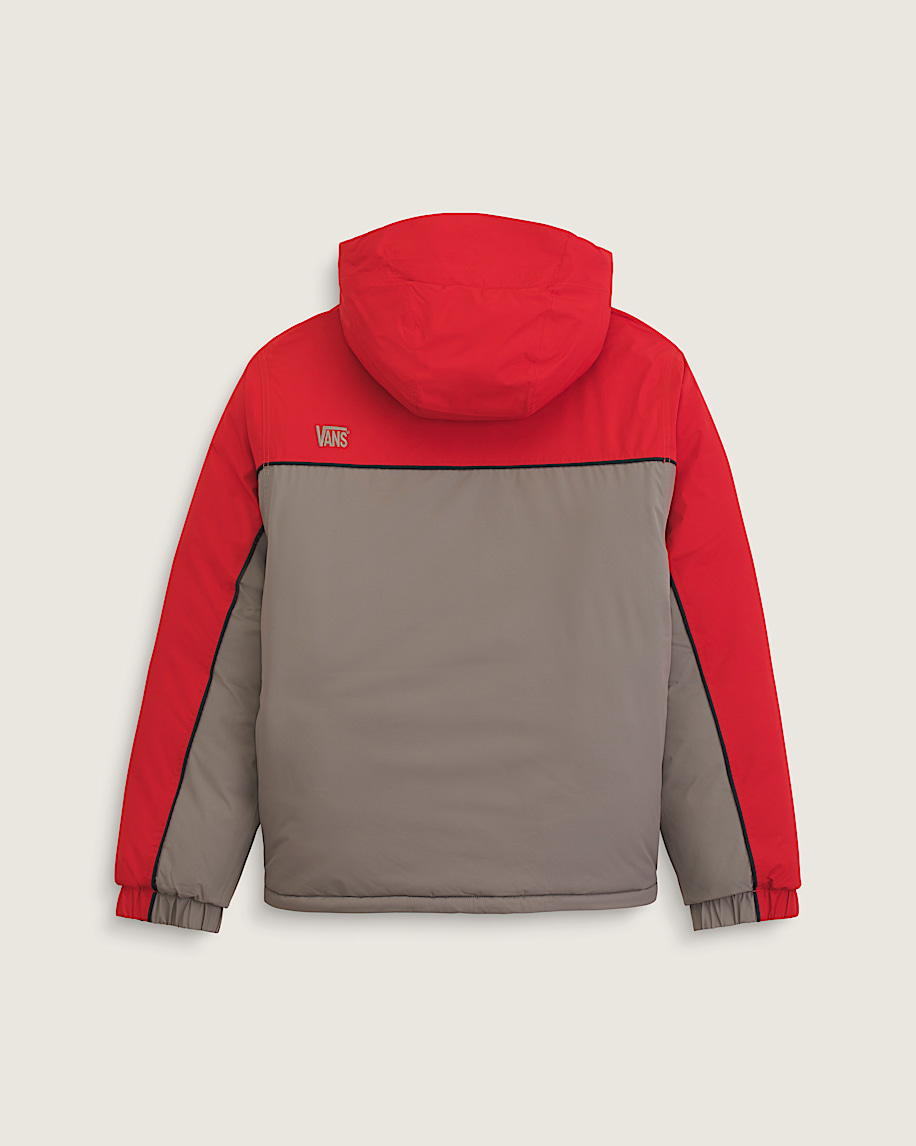 90s Big Block Hooded Puffer Jacket VANS Racing Red ALT1