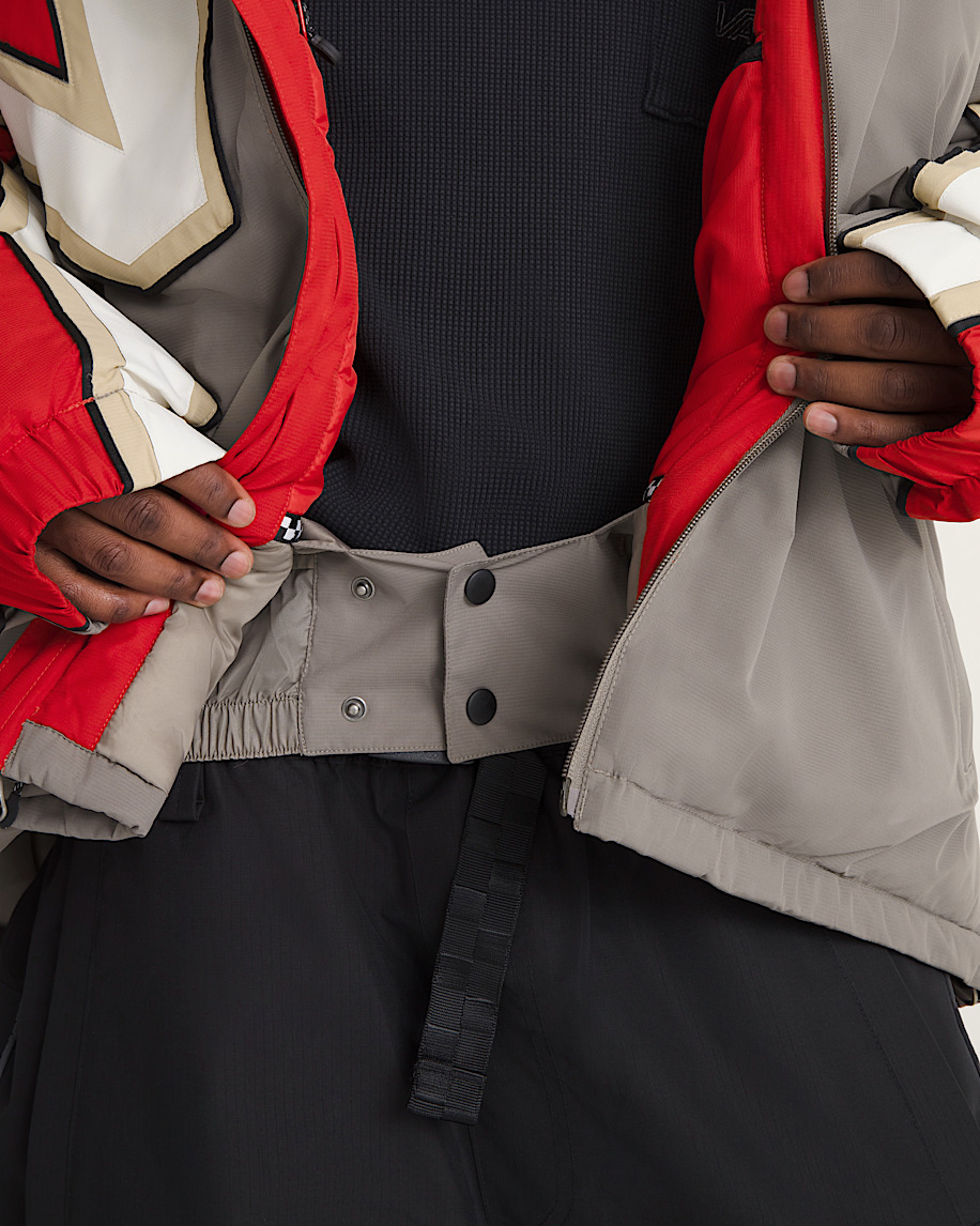 90s Big Block Hooded Puffer Jacket VANS Racing Red ALT7