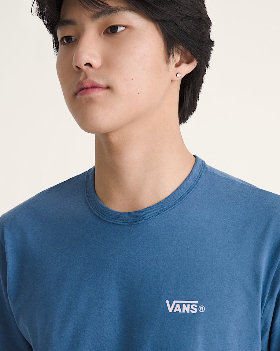 Left Chest Logo Shrunken TShirt VANS True Navy Blue ALT4