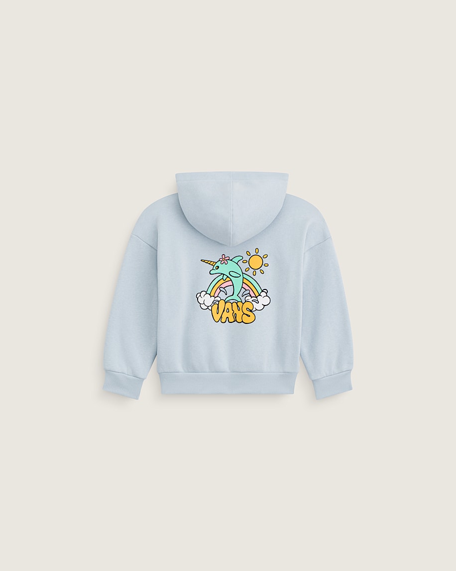 Little Kids Flippercorn Zip Hoodie VANS Soft Slate Blue HERO