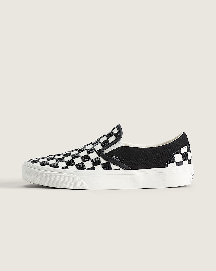 Classic SlipOn Checkerboard Shoe VANS Checkerboard White  Black HERO