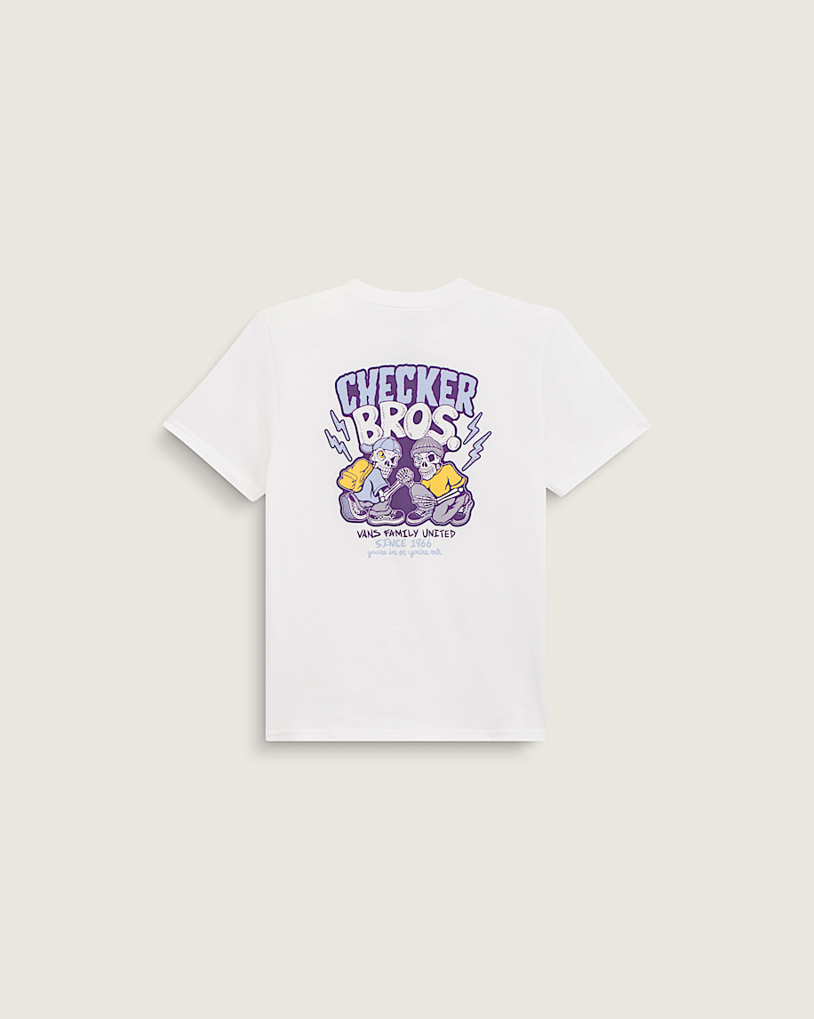 Kids Checker Bros TShirt VANS White HERO