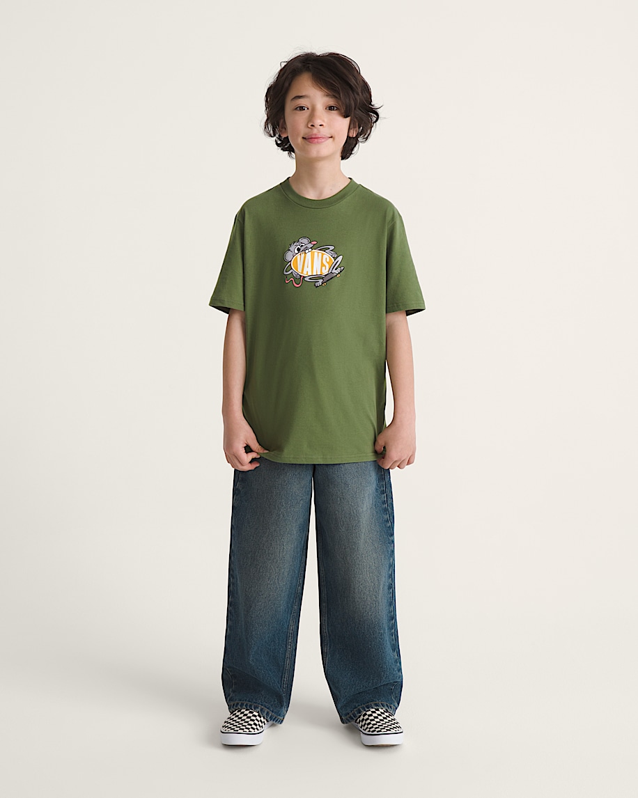 Kids Check5 Baggy Denim Pants VANS Dirty Medium Indigo ALT3
