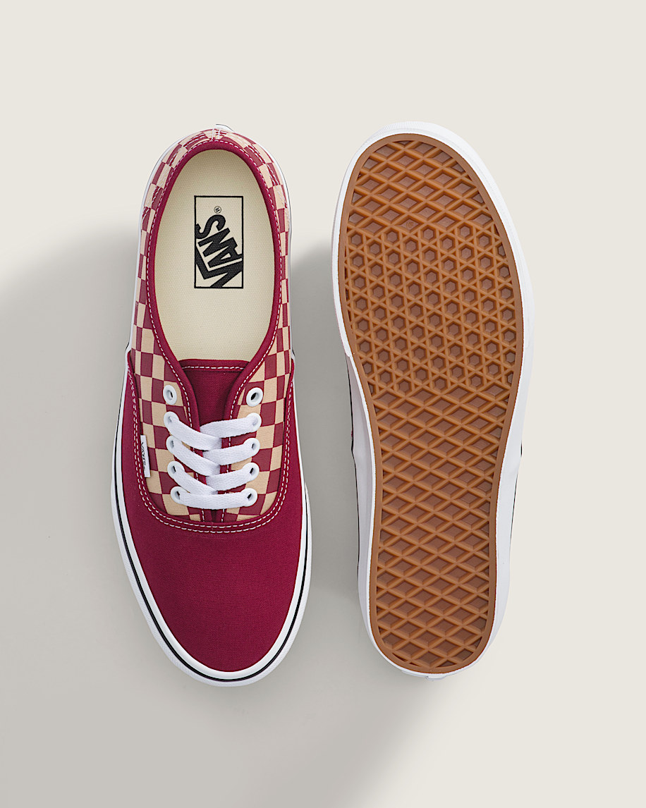 Authentic Shoe VANS Checkerboard Burgundy Purple  Gold ALT2