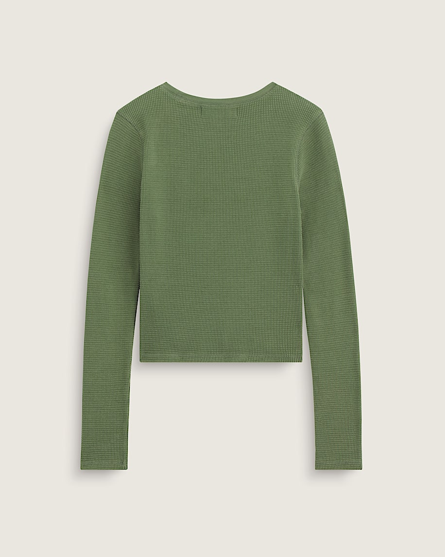 Teri Waffle Long Sleeve Shirt VANS Green Balsam ALT1