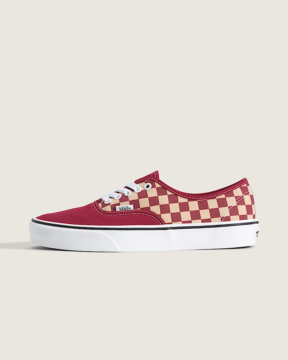 Authentic Shoe VANS Checkerboard Burgundy Purple  Gold HERO