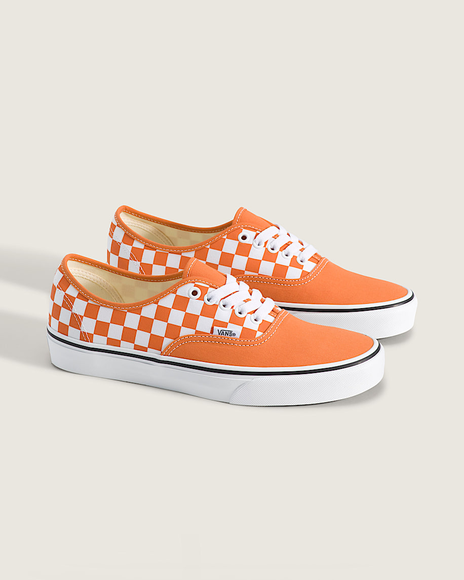 Authentic Shoe VANS Checkerboard Orange  True White ALT1
