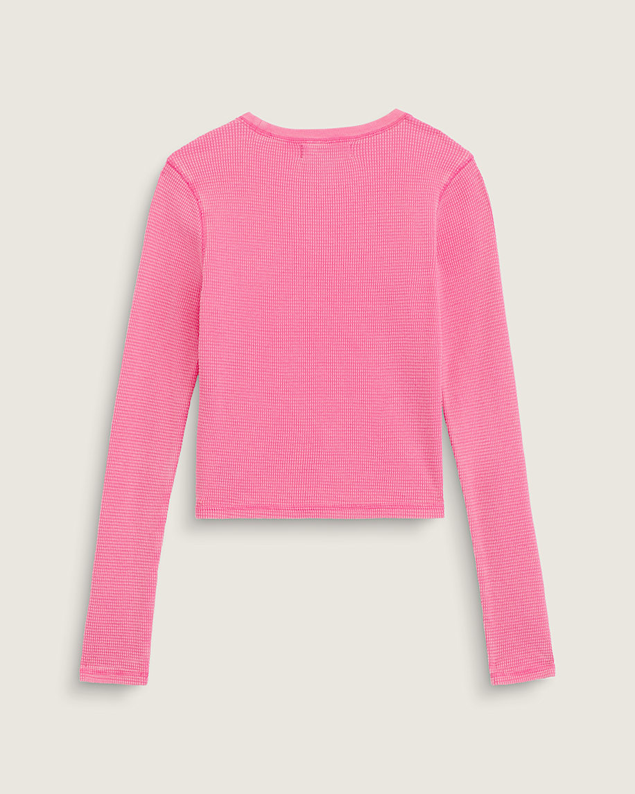 Teri Waffle Long Sleeve Shirt VANS Pink Velvet ALT1