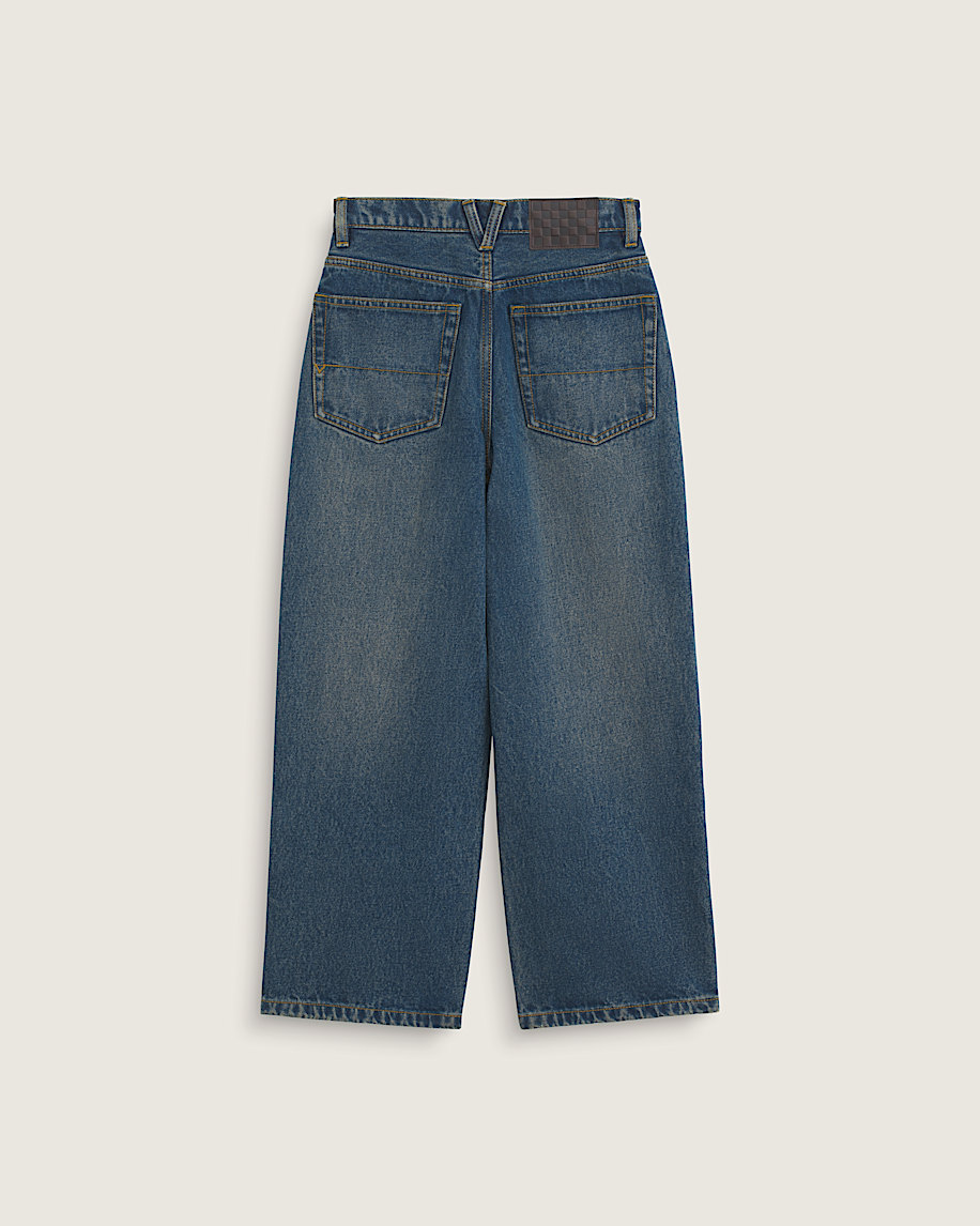 Kids Check5 Baggy Denim Pants VANS Dirty Medium Indigo ALT1