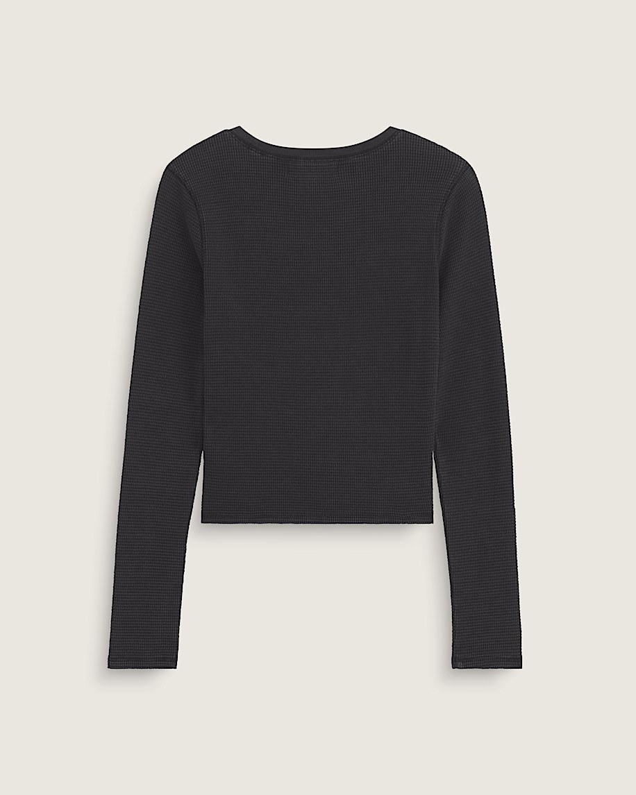 Teri Waffle Long Sleeve Shirt VANS Black ALT1