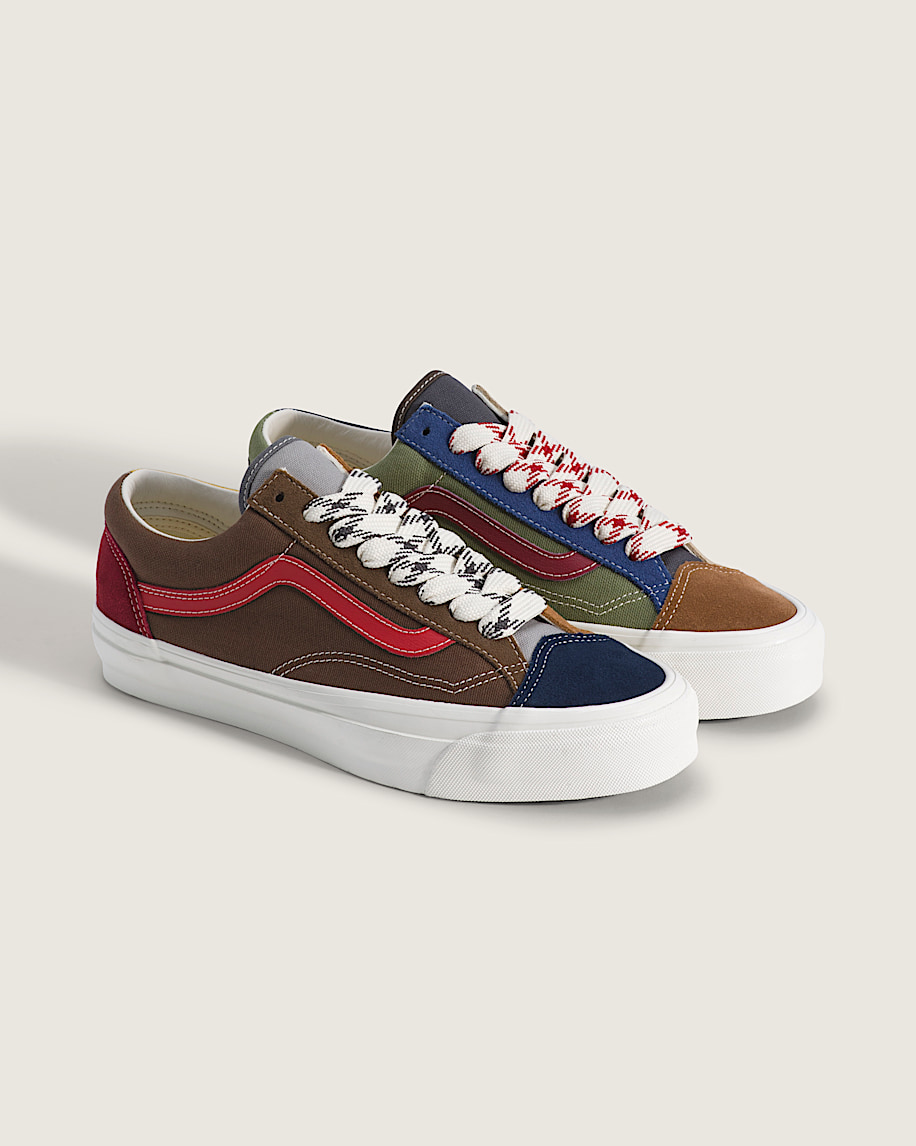 Premium Old Skool Shoe VANS Color Block Green  Brown  Blue ALT1