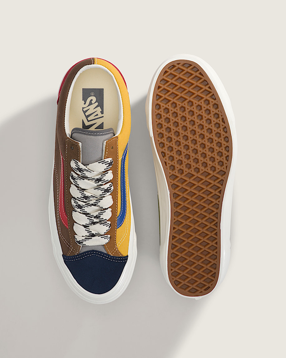 Premium Old Skool Shoe VANS Color Block Green  Brown  Blue ALT2