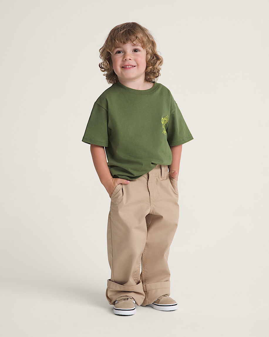 Little Kids Authentic Chino Loose Pants VANS Incense Brown ALT3