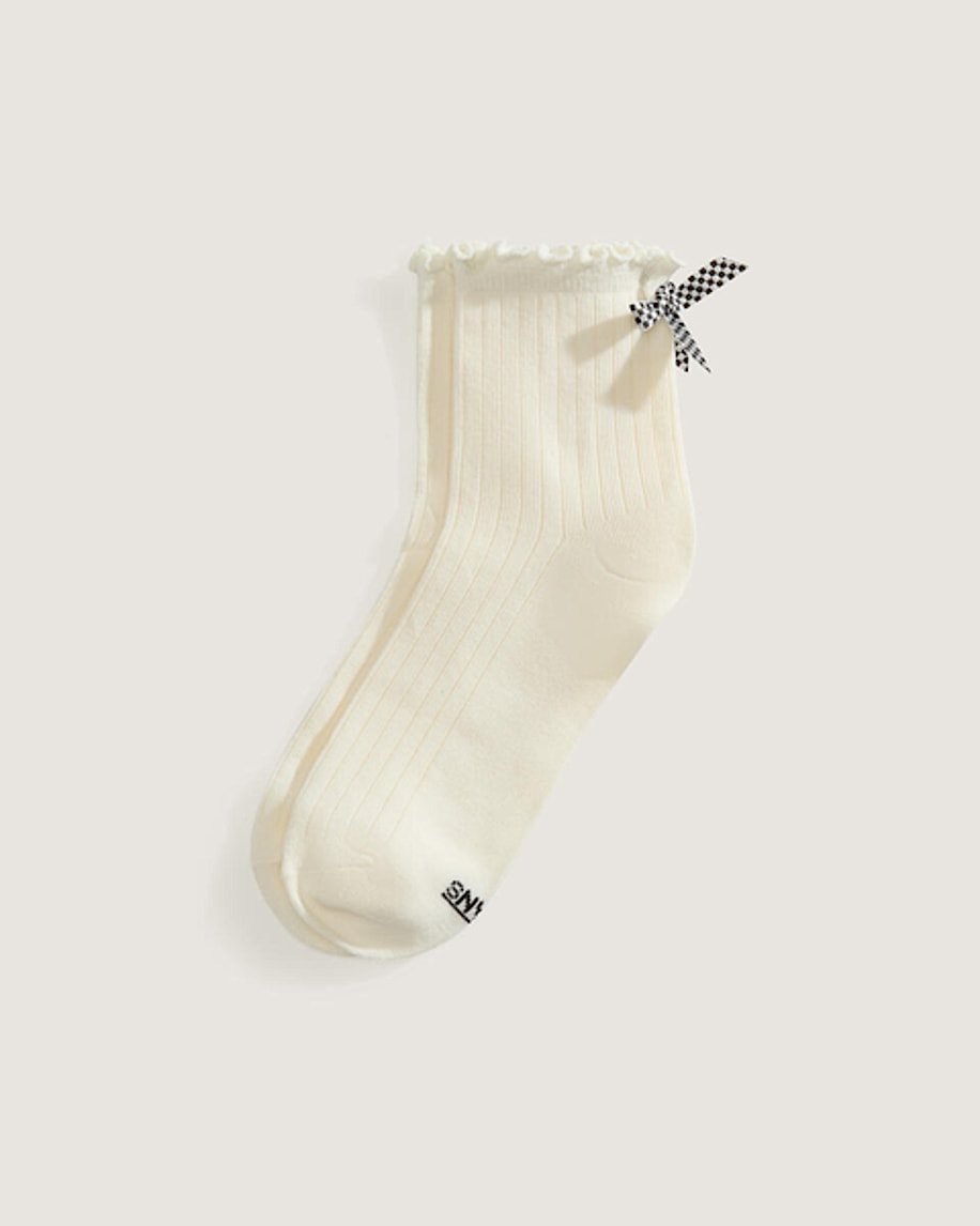 Bow Back Crew Socks VANS Marshmallow Black HERO