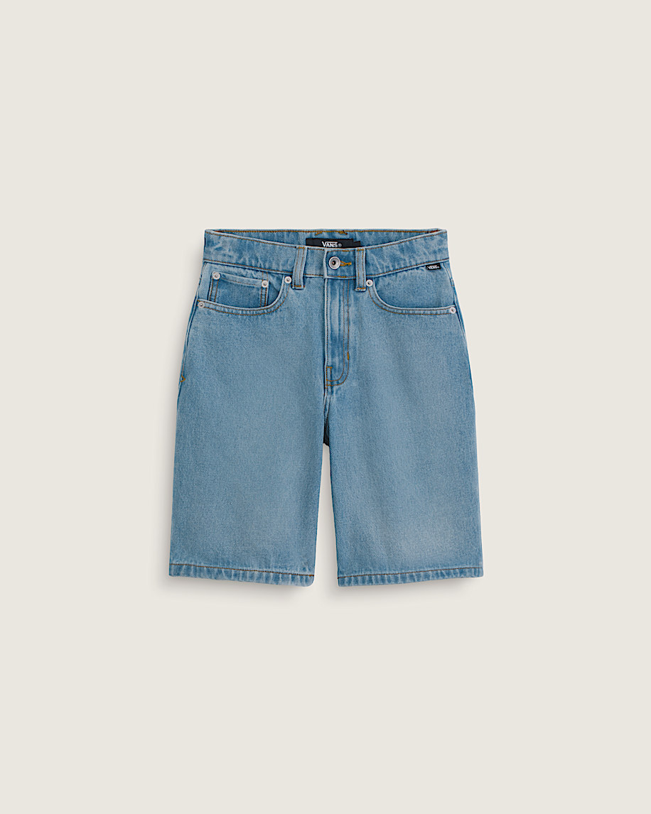 Kids Check 5 Baggy Denim Short VANS Stonewash Blue HERO