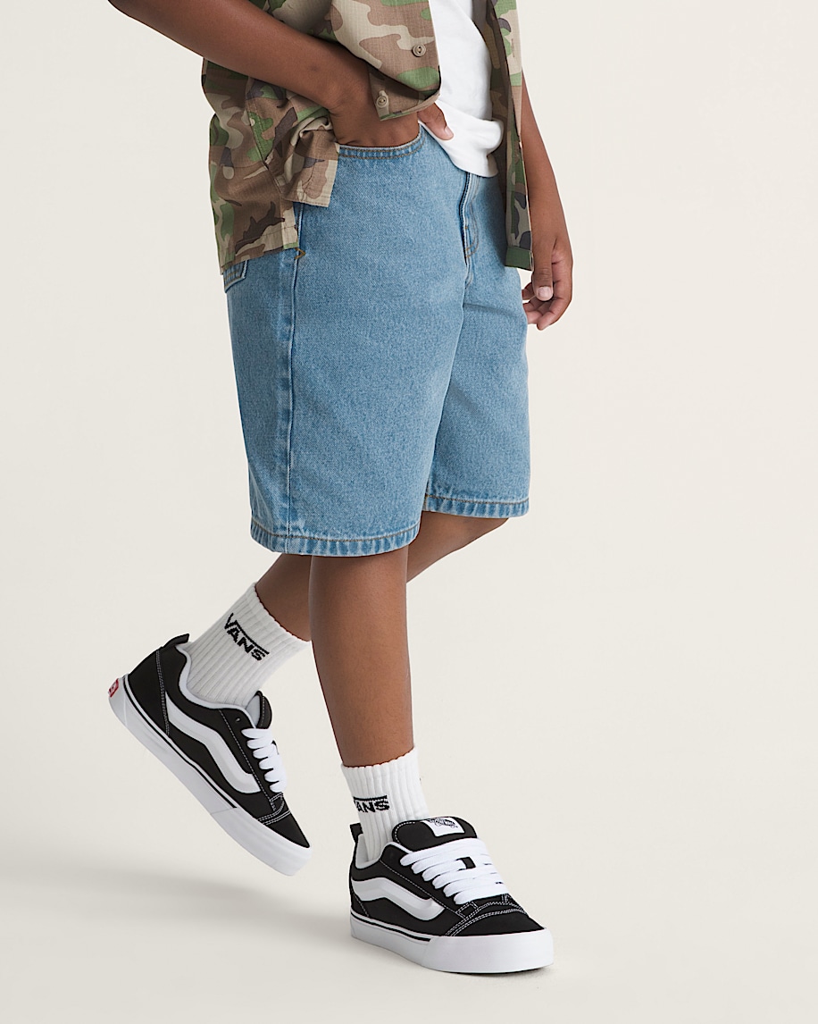 Kids Check 5 Baggy Denim Short VANS Stonewash Blue ALT5