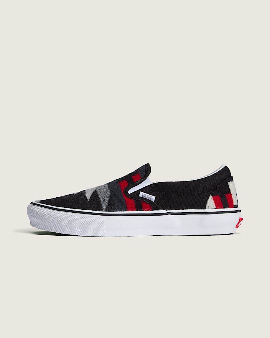 Van Doren Approved x All Nations Skate SlipOn Shoe VANS Black  White HERO