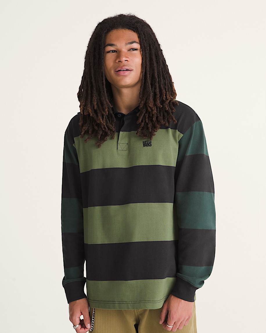 Ward Stripe Rugby Knit VANS BlackGreen Balsam ALT2