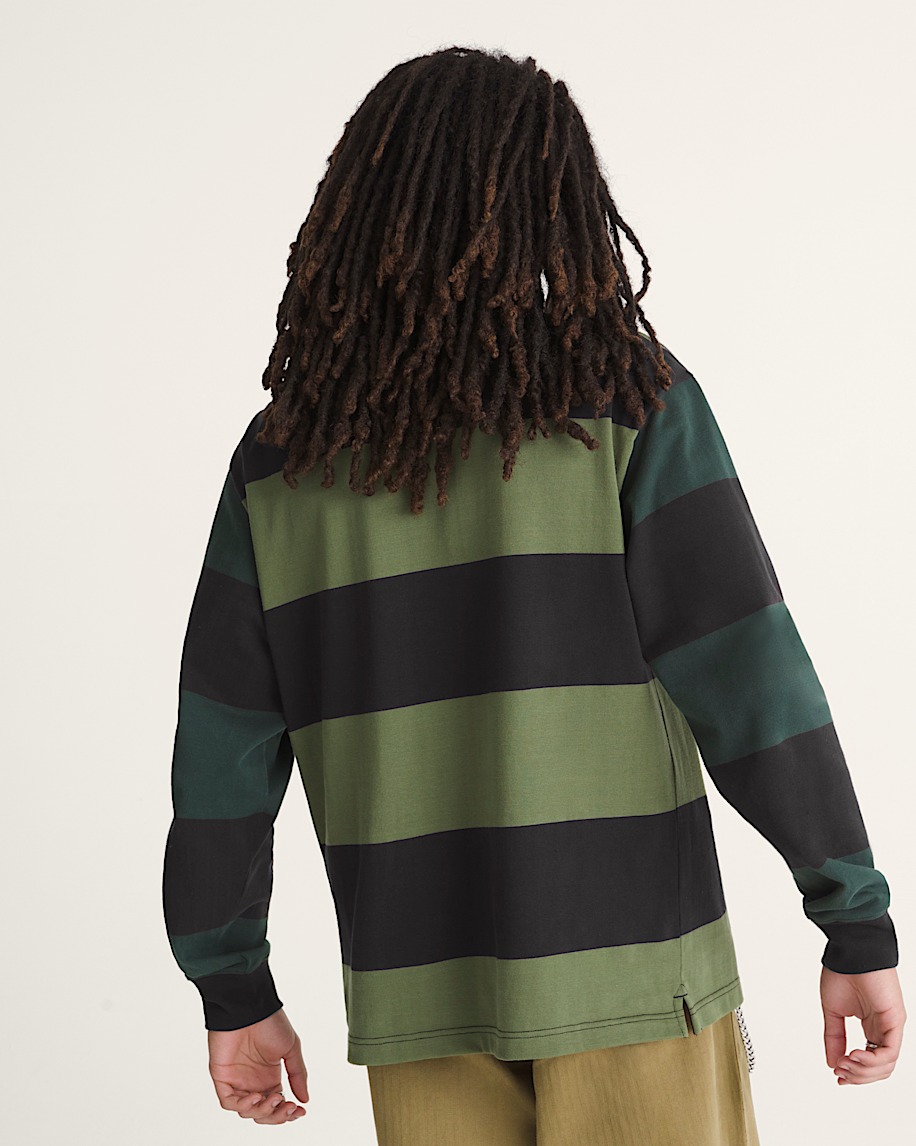 Ward Stripe Rugby Knit VANS BlackGreen Balsam ALT3