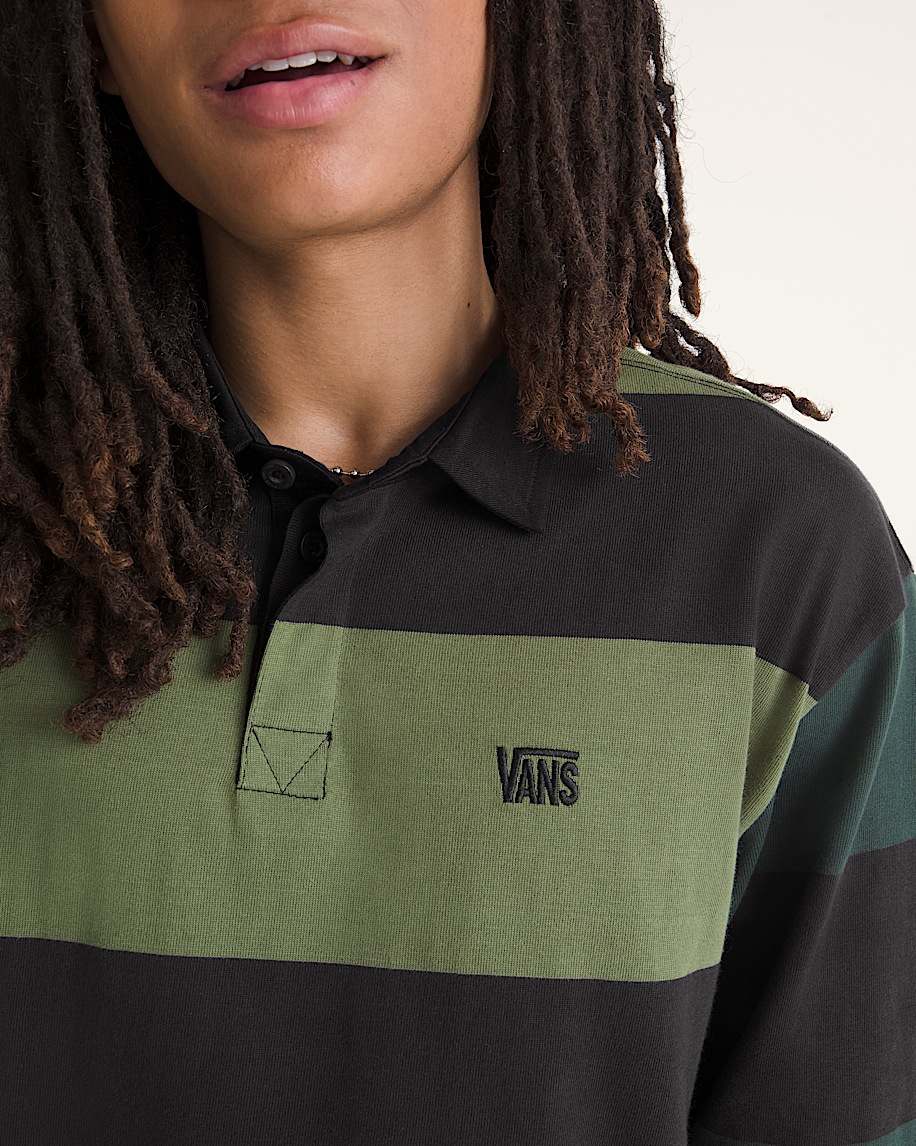 Ward Stripe Rugby Knit VANS BlackGreen Balsam ALT4