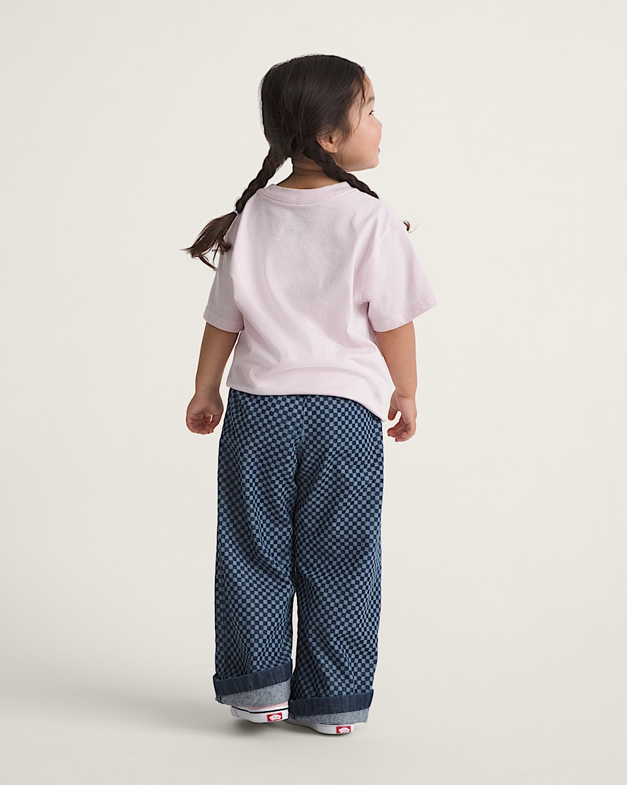 Little Kids Eunice Elastic Denim Pants VANS Dark Rinse ALT4