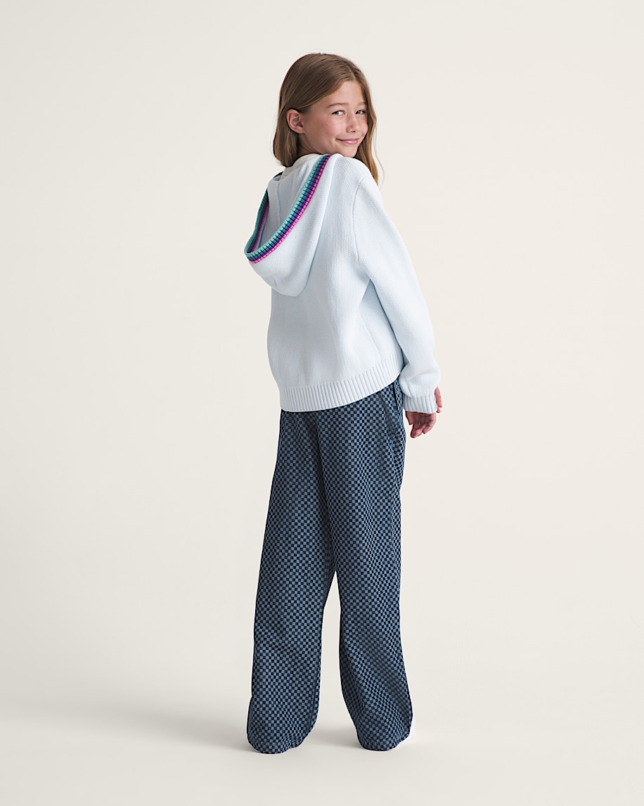 Kids Eunice Elastic Waist Denim Pants VANS Dark Rinse Blue ALT4