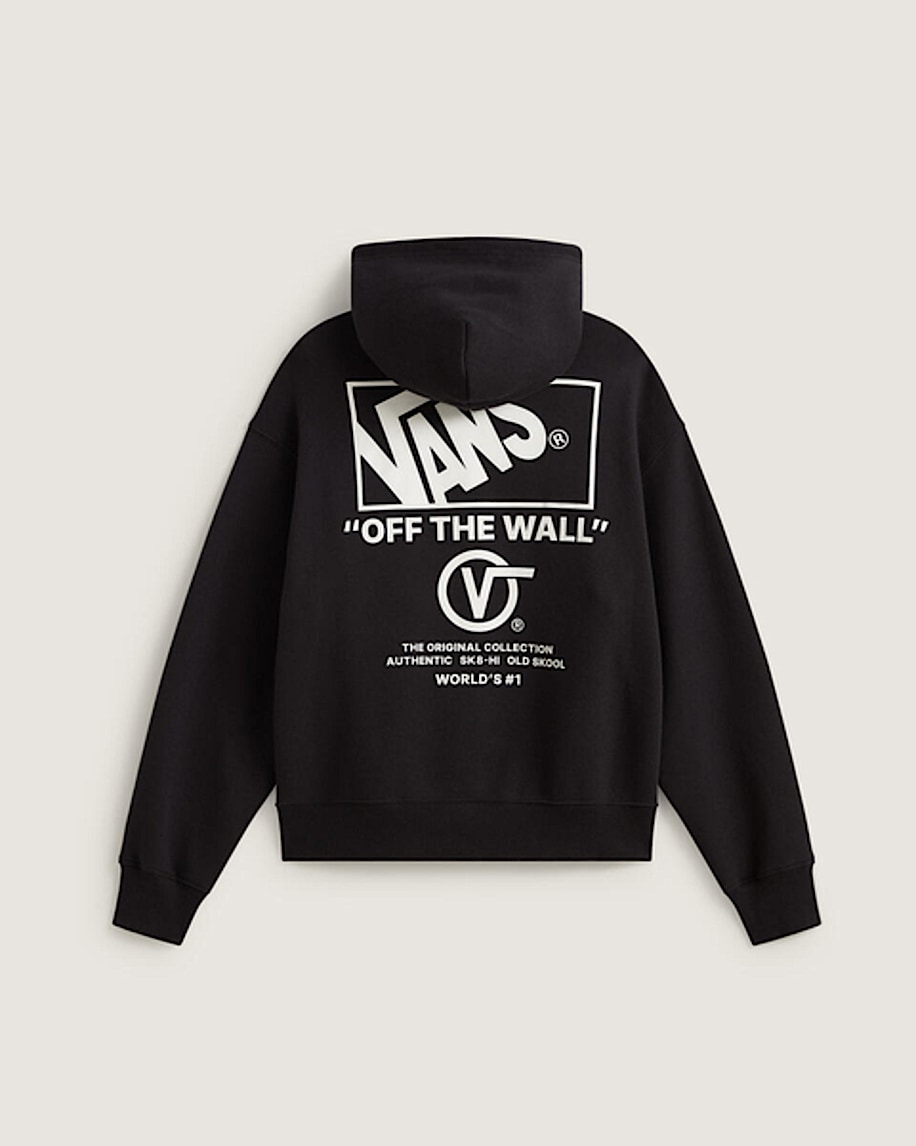 Stacked Hi Pullover Hoodie VANS Black  White ALT1