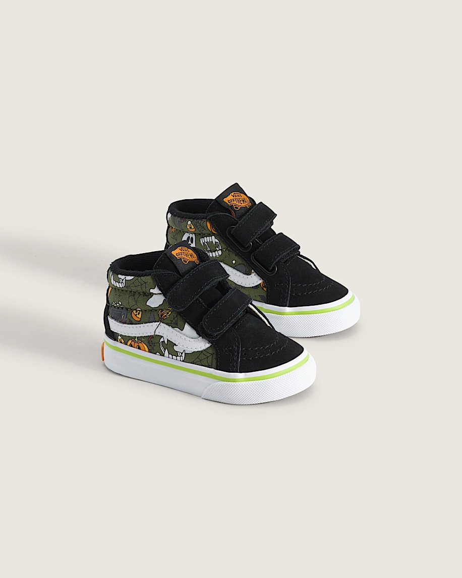Toddler Sk8Mid V Halloween Shoe VANS Green  Black  Orange ALT1