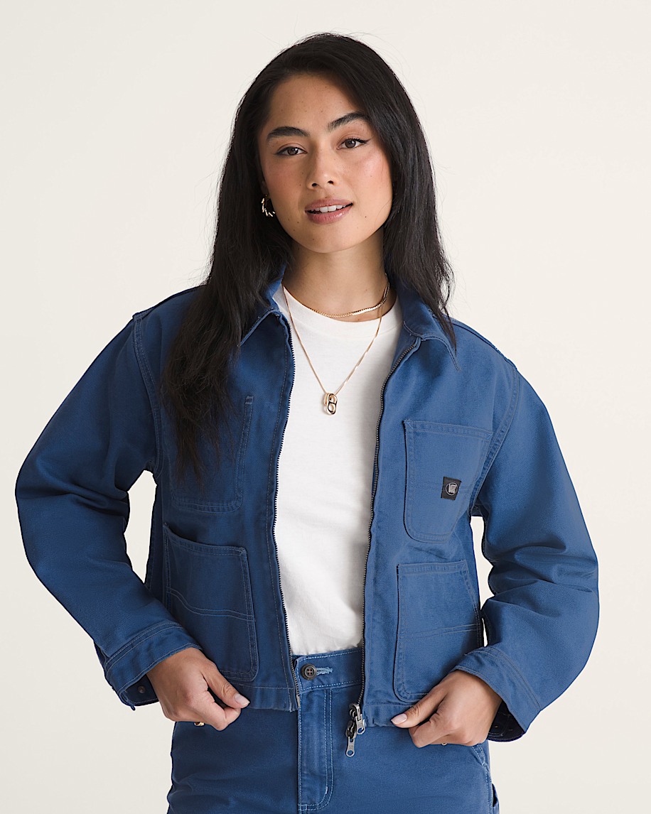Emily Boxy Workwear Jacket VANS True Navy Blue ALT2