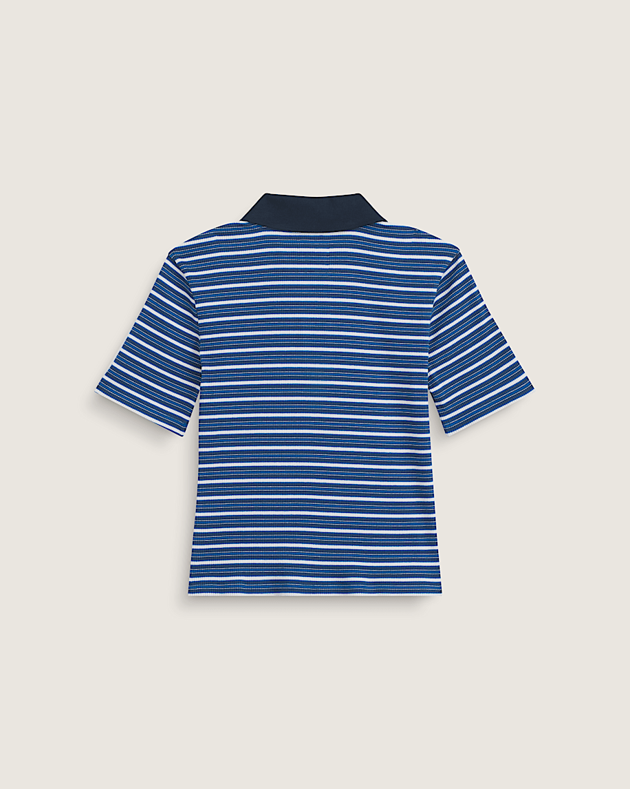 Priscilla Stripe Polo Shirt VANS Classic Blue ALT1