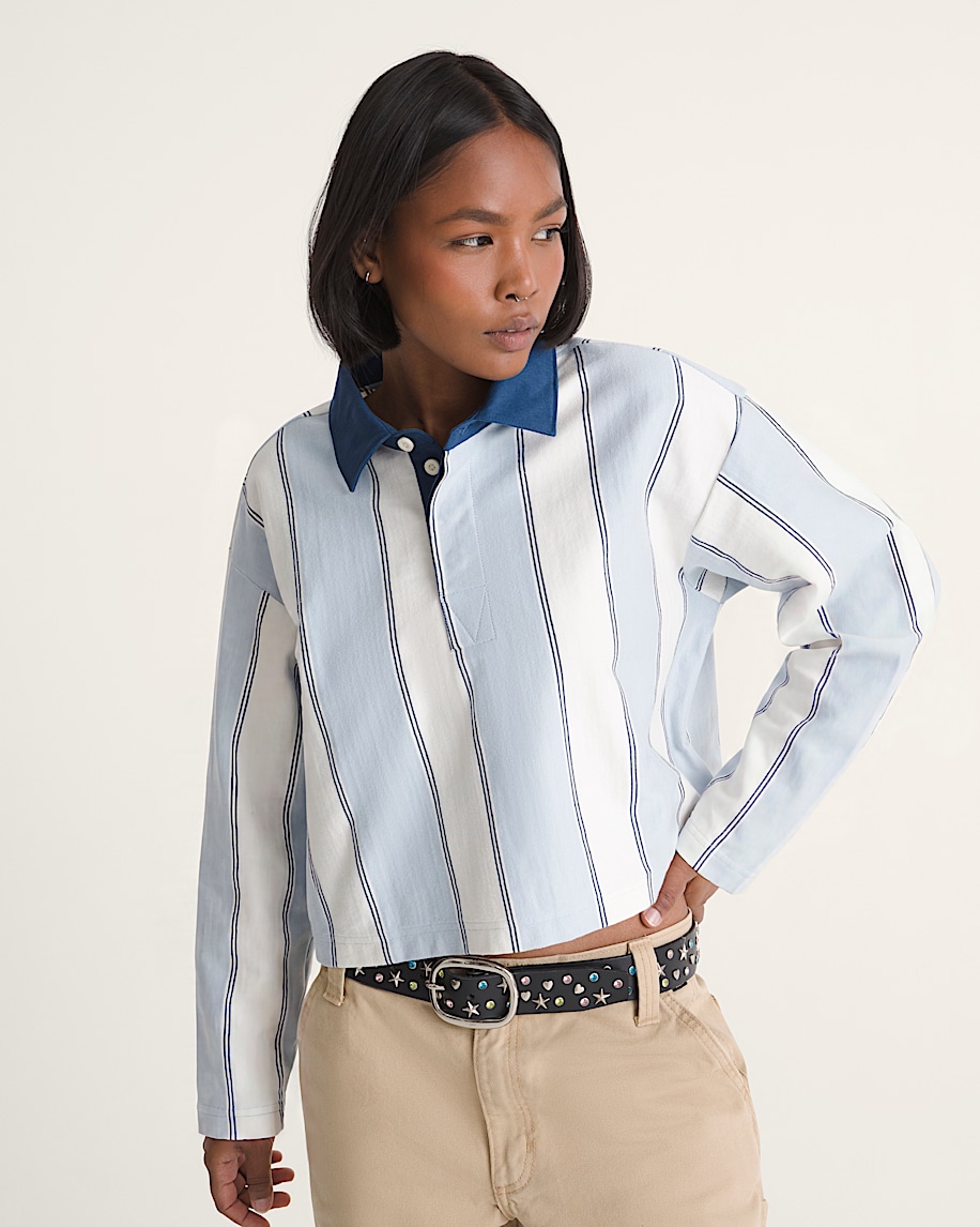 Becky Rugby Shirt VANS Soft Slate Blue ALT2