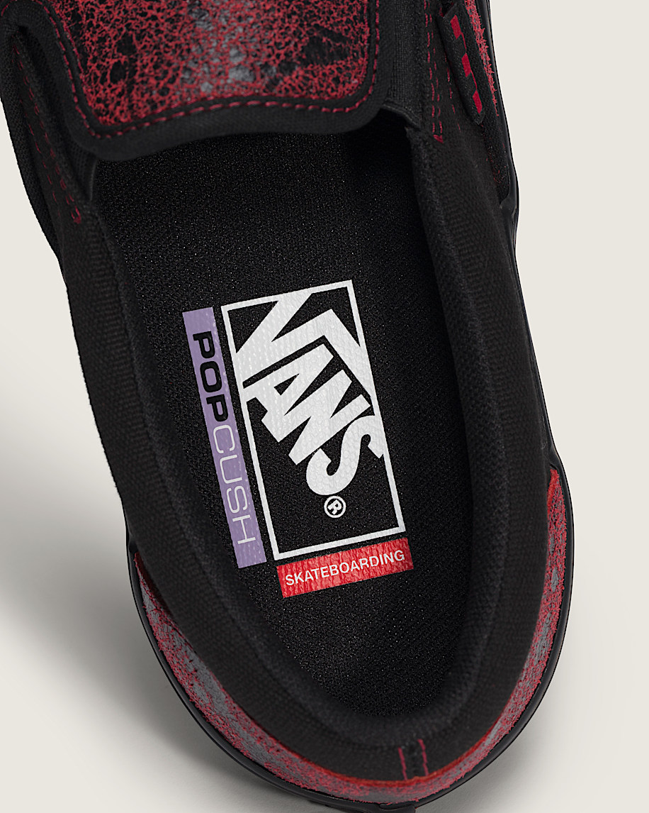 Skate SlipOn Shoe VANS Red  Black ALT4