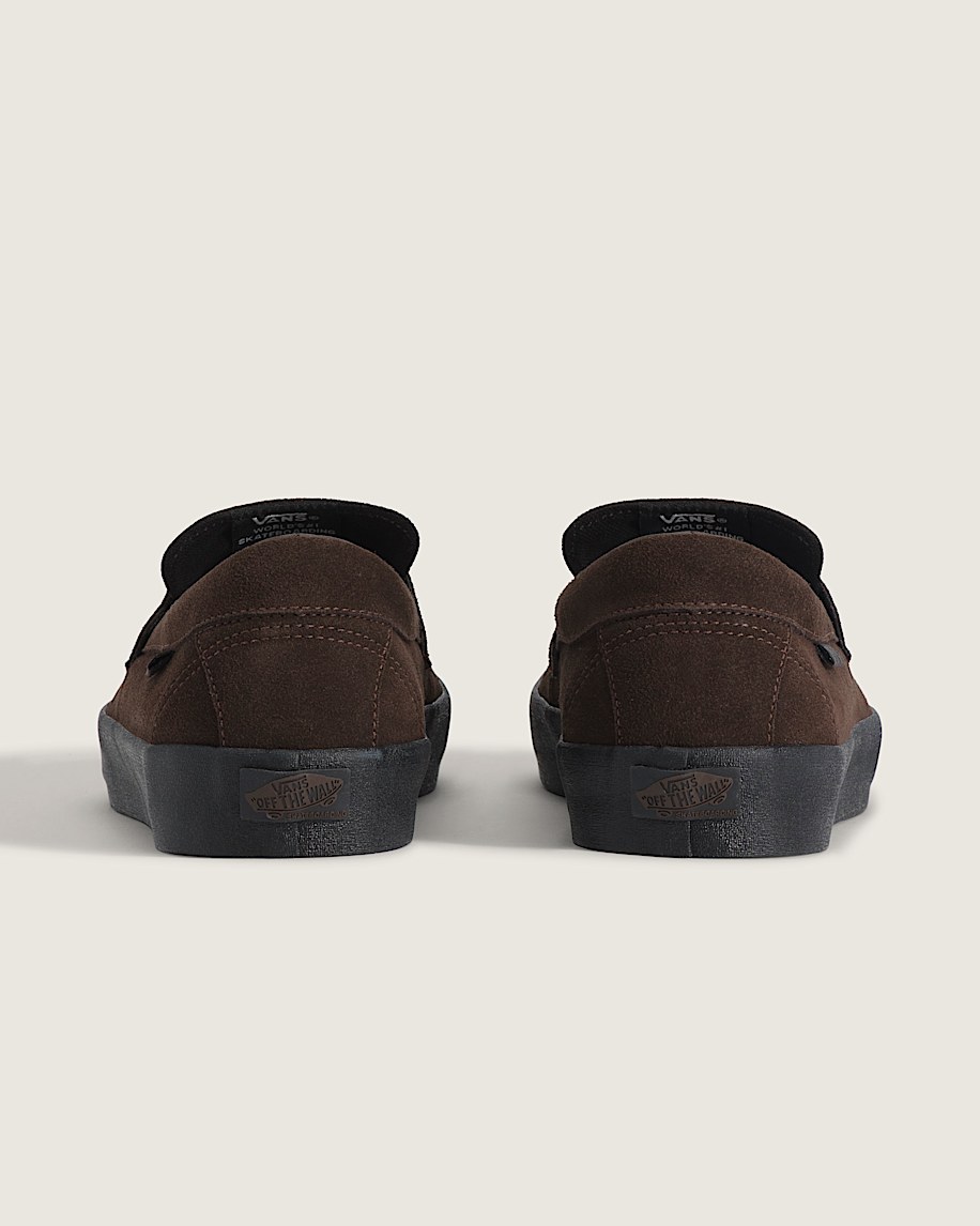 Skate Loafer Shoe VANS Suede Brown  Black ALT3