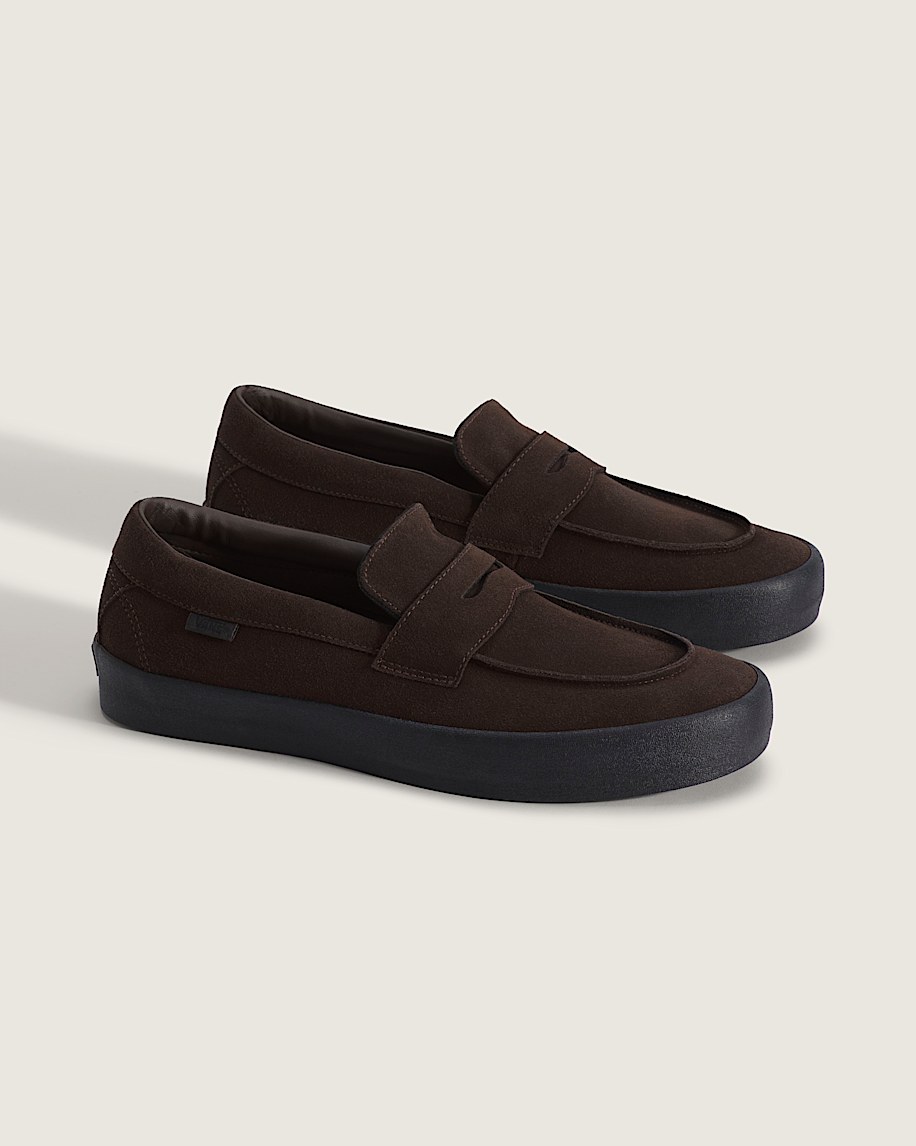 Skate Loafer Shoe VANS Suede Brown  Black ALT1