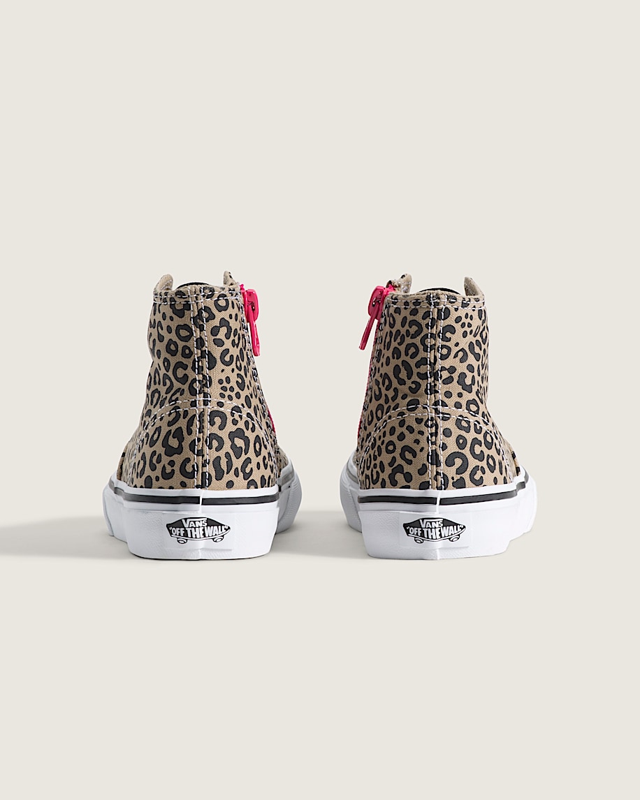 Little Kids Authentic Hi 20 Zip Shoe VANS Leopard Incense Beige  Pink Velvet ALT3