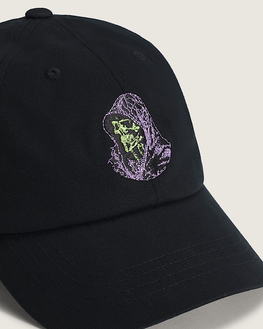 Webbed Reaper Curved Bill Jockey Hat VANS Black ALT1