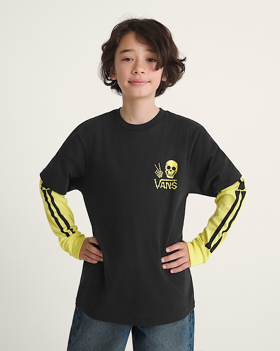 Kids Arm Bones Twofer Shirt VANS Black ALT2