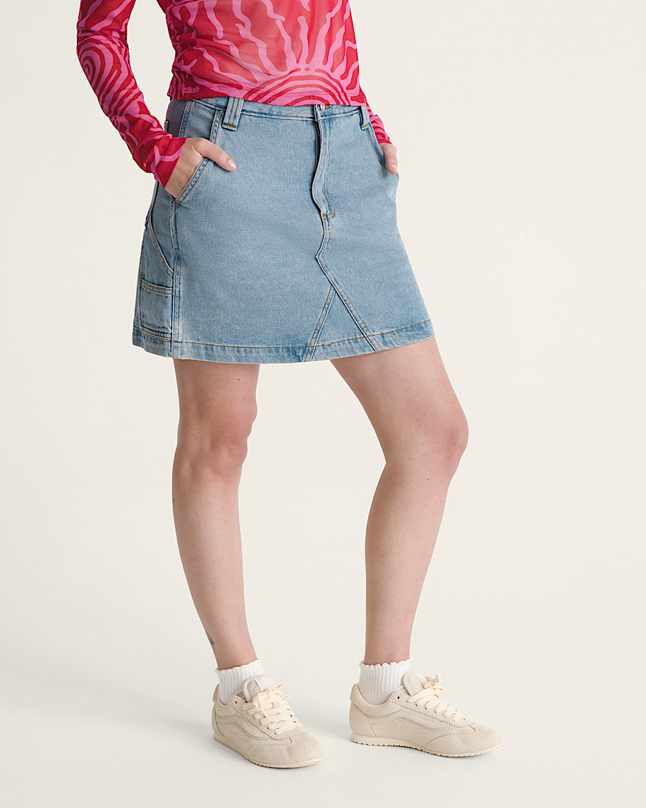 Chore Denim Skirt VANS Stonewash Blue ALT5