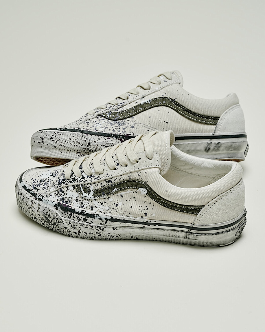 Premium Old Skool 36 Shoe VANS Paint Splatter Turtledove White ALT4