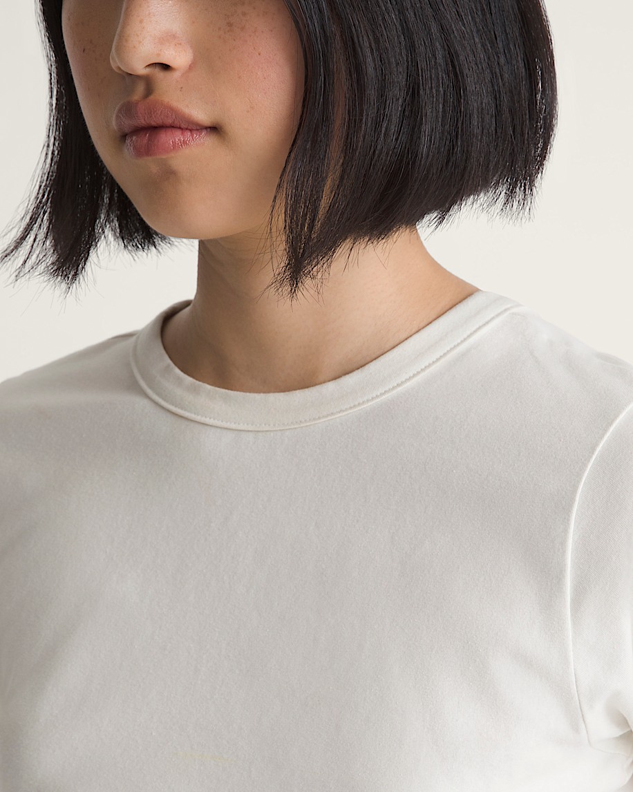 Jersey Knit Shirt VANS Marshmallow White ALT4