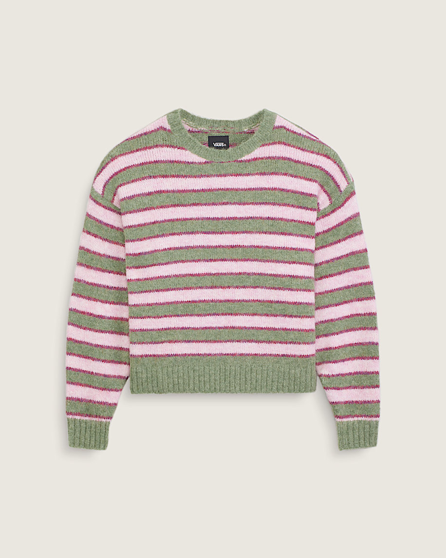 Rollins Stripe Sweater VANS Green Balsam  Mystic Mulberry HERO