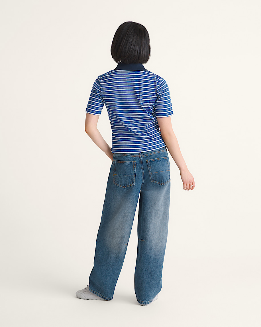 Check5 Mid Rise Barrel Pants VANS Vintage Indigo ALT4