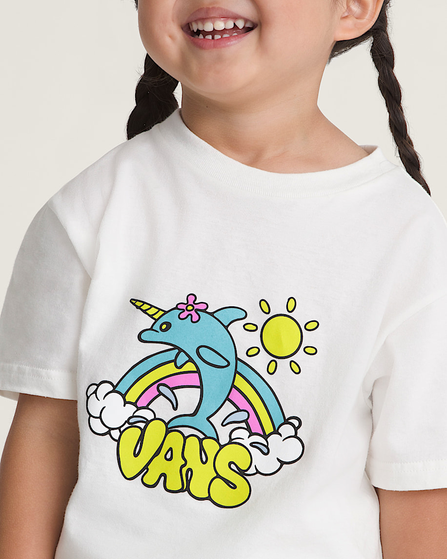 Little Kids Flippercorn TShirt VANS Marshmallow White ALT4