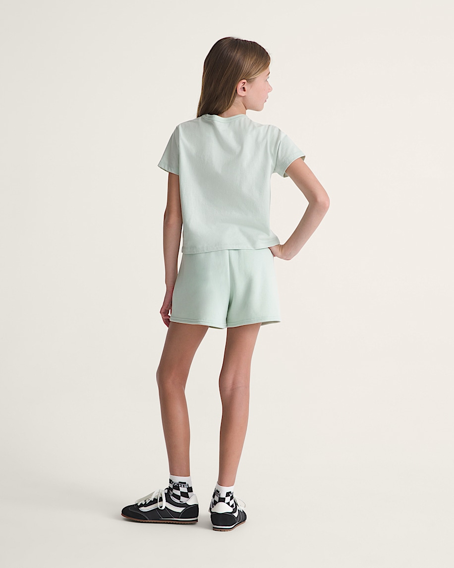 Kids Script Fleece Short VANS Dusty Mint Green ALT4