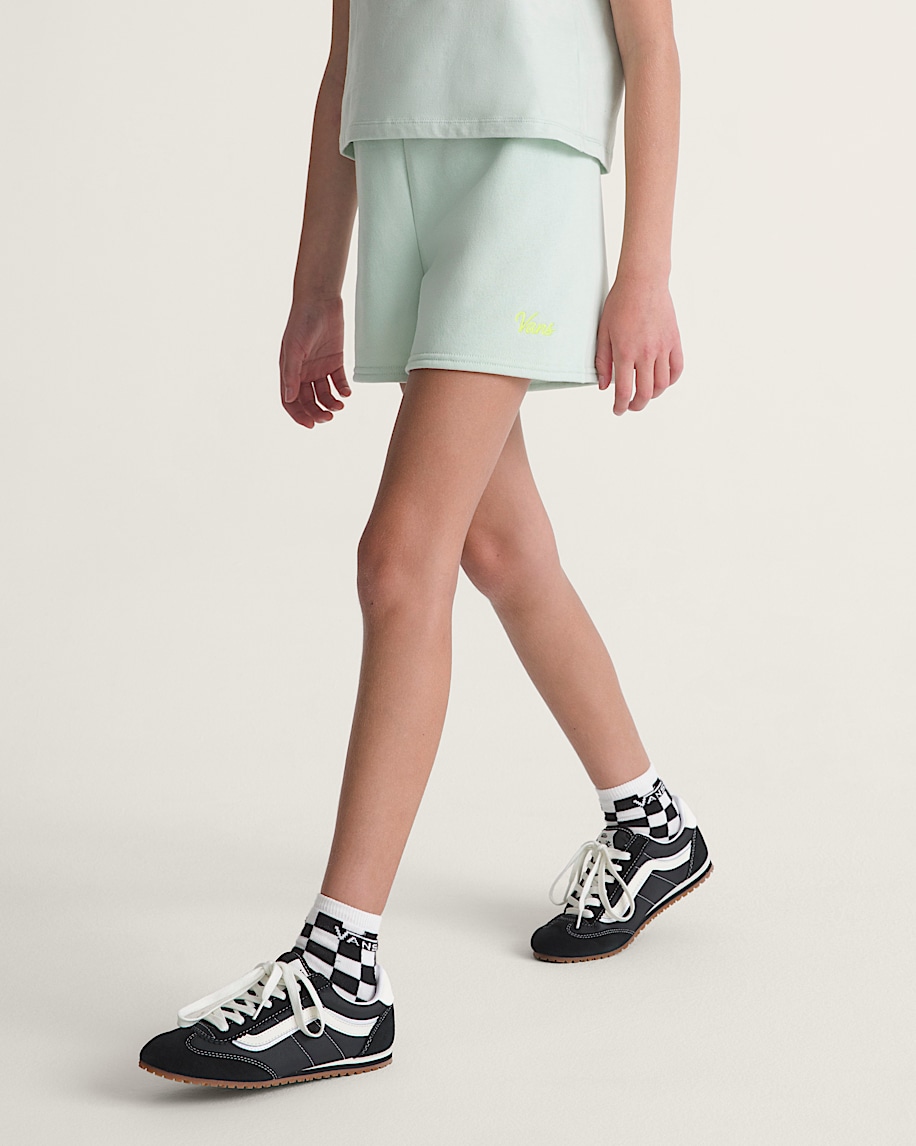 Kids Script Fleece Short VANS Dusty Mint Green ALT5