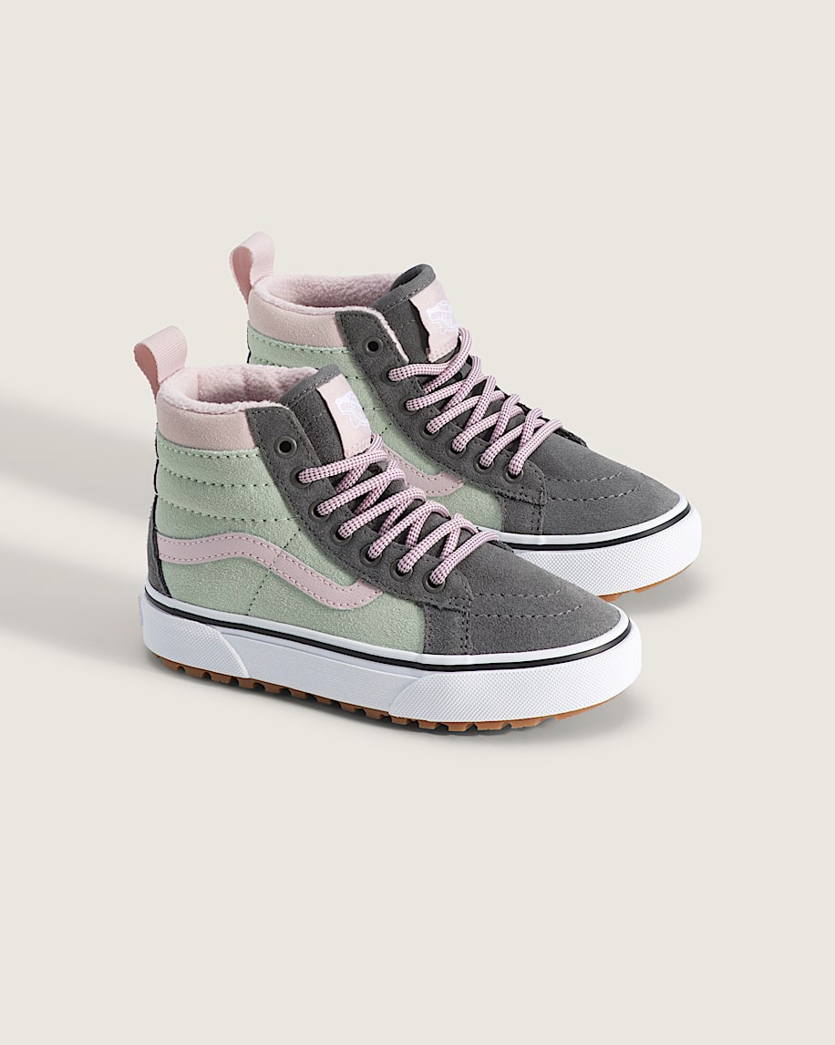 Little Kids Sk8Hi Insulated Shoe VANS Pewter Grey  Dusty Mint Green ALT1