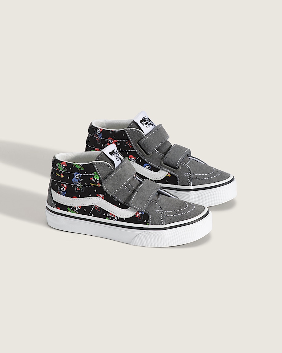 Little Kids Sk8Mid V Shoe VANS GlowintheDark Pewter Grey  Black ALT1