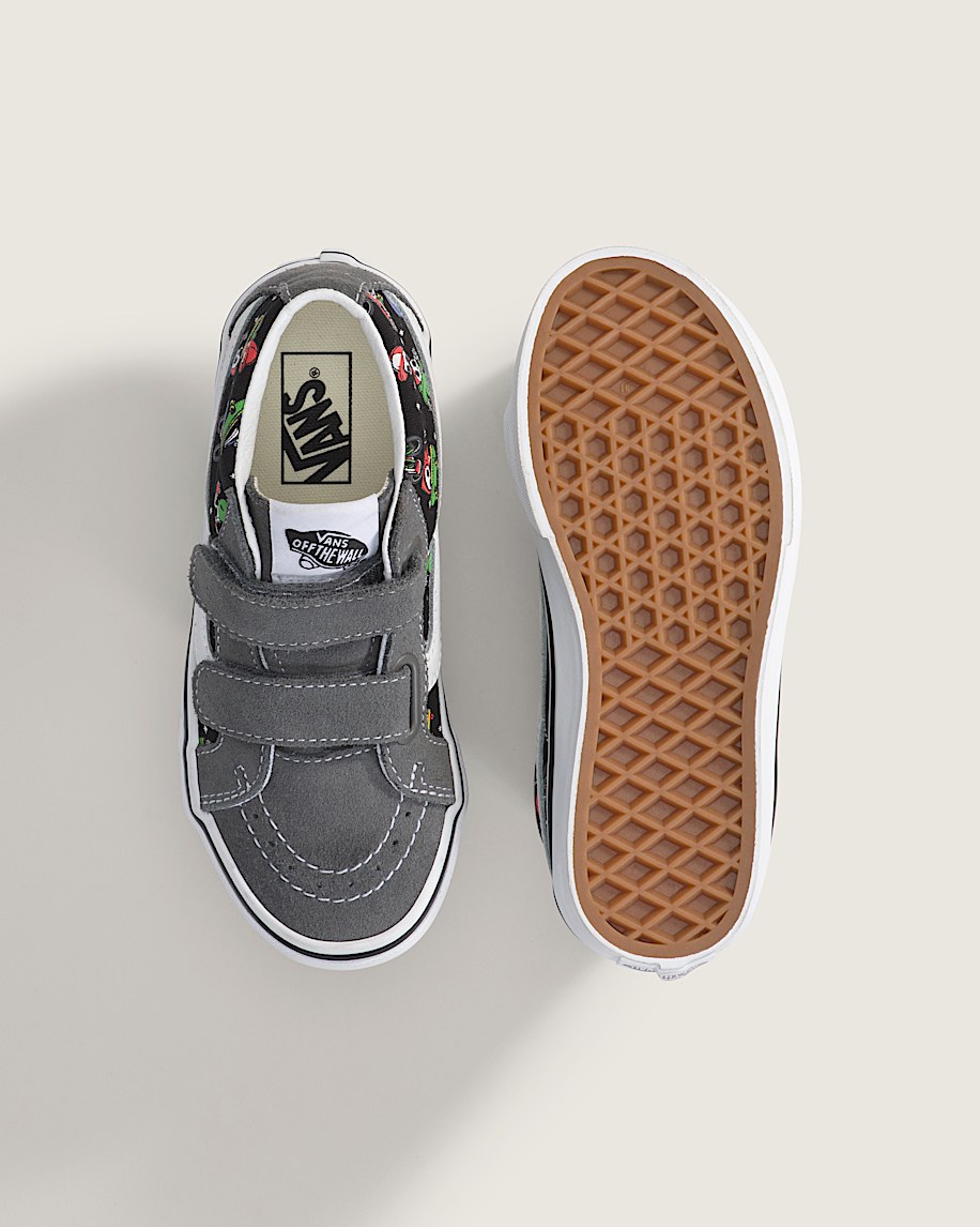 Little Kids Sk8Mid V Shoe VANS GlowintheDark Pewter Grey  Black ALT3